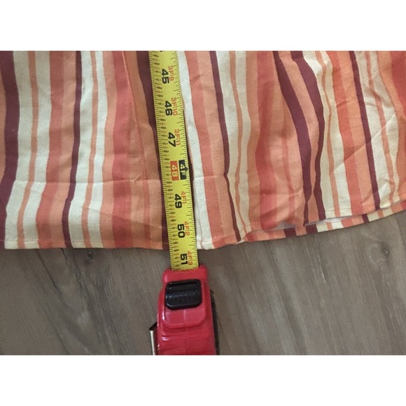 NWOT‎ Charlie Holiday Coastal Midi Dress Linen Blend Orange Stripes Women's 4 - Picture 12 of 13